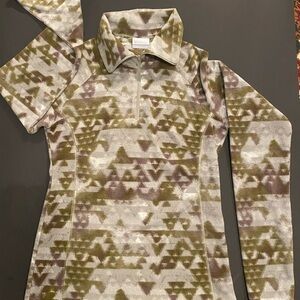 COLUMBIA Women’s XS Artic Air Patterned Half-Zip Fleece Pullover